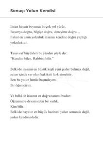 14 Murat Mustafa Ciritçi “İnsan evreni anlamaya çalışır; fakat çoğu zaman unutur ki evrenin en karmaşık parçası kendi içindedir.”