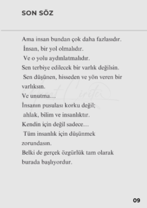 11 Murat Mustafa Ciritçi Bazen bir metin, sadece okunmaz… hissedilir.Bu yazı, insanın kendi içine yaptığı en sessiz ama en derin yolculuğun satırlara dökülmüş hâli. Kendinle yüzleşmeye hazırsan, sayfaları çevir.
