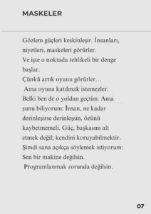9 1 Murat Mustafa Ciritçi Bazen bir metin, sadece okunmaz… hissedilir.Bu yazı, insanın kendi içine yaptığı en sessiz ama en derin yolculuğun satırlara dökülmüş hâli. Kendinle yüzleşmeye hazırsan, sayfaları çevir.