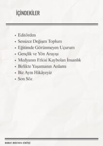 2 2 Murat Mustafa Ciritçi Bu yazı; yargılamak için değil, anlamaya çalışmak için yazıldı.Bir toplumun gerçek gücü; birbirini dinleyebilmesinde, anlayabilmesinde ve birlikte yeniden ayağa kalkabilmesindedir.