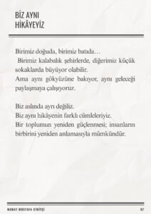 9 2 Murat Mustafa Ciritçi Bu yazı; yargılamak için değil, anlamaya çalışmak için yazıldı.Bir toplumun gerçek gücü; birbirini dinleyebilmesinde, anlayabilmesinde ve birlikte yeniden ayağa kalkabilmesindedir.