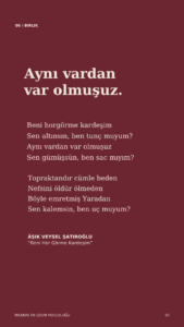 Aynı vardan var olmuşuz. 8 7 2 Murat Mustafa Ciritçi Biz insandık, en son hatırladığım kadarıyla…